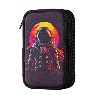 Penar copii cu 2 fermoare, echipat 37 piese, Astronaut Daco PE2006E-img