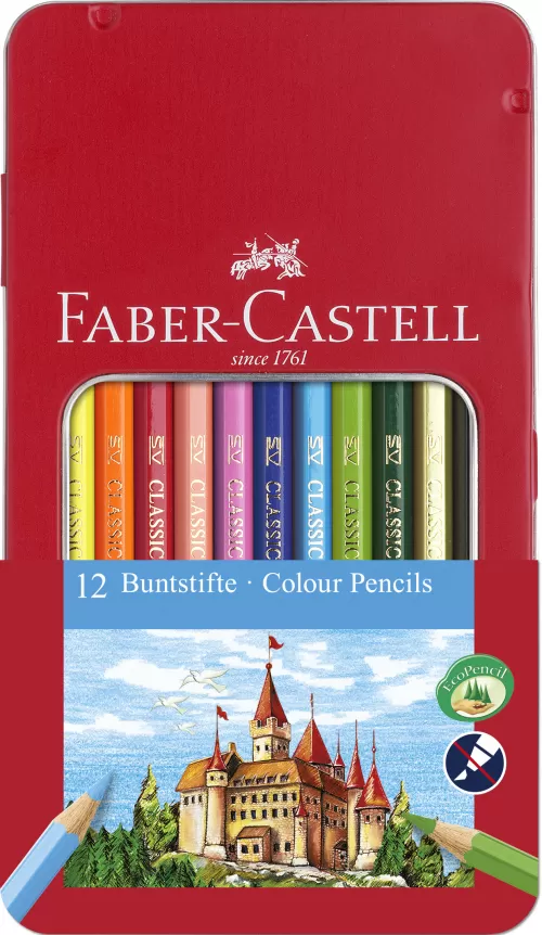 18-Creioane-colorate-12-culori-cutie-metal~2-Faber~Castell