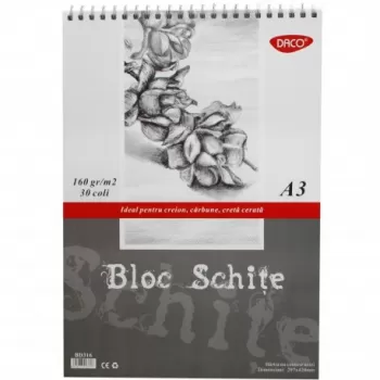 Bloc A3 schite 160g  30 file DACO BD316-1