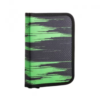 Penar 1 fermoar, neechipat, negru-verde, Daco PE117-1