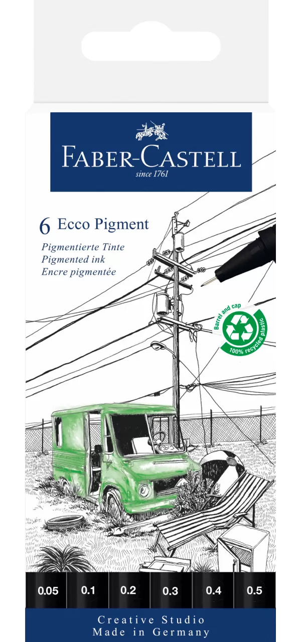 Liner eco pigment set 6 buc black edition Faber-Castell-1-IMG-slider