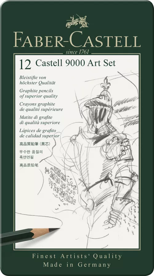 22-Set-arta-12-buc-creion-grafit-castell-9000-Faber~Castell