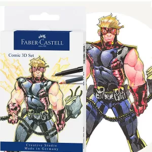 Set pitt artist pen comic 11 piese Faber-Castell-2-IMG-nav