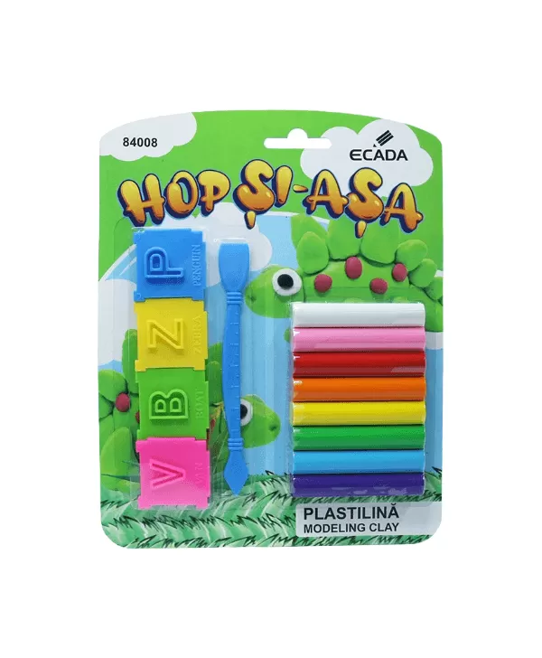 Plastilina 8 culori cu 5 forme, 100g Ecada-1-IMG-slider