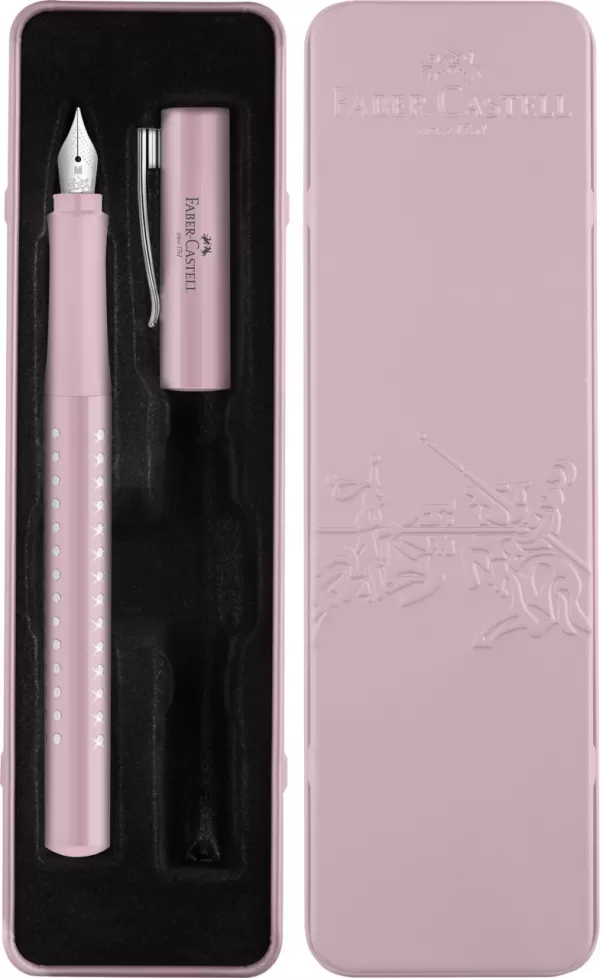 Stilou Faber-Castell metalic roz, penita M, Sparkle Rose-1-IMG-slider
