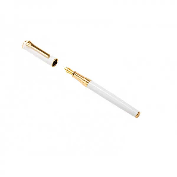 Stilou Picasso metalic alb cu calimara 688S/W-3-IMG-slider