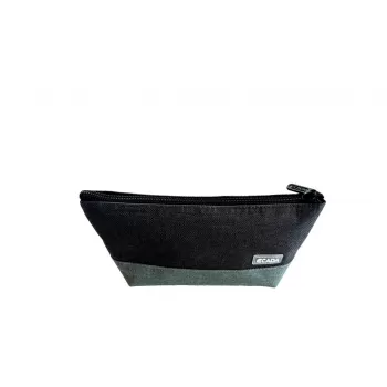 Penar etui bicolor, negru-verde, 1 fermoar Ecada 786034V-1
