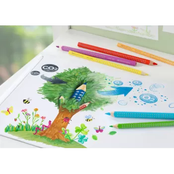 Creioane colorate 6 culori grip 2001 Faber-Castell-2