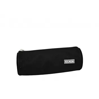 Penar rotund negru, 7.5 cm diametru, 1 fermoar Ecada 786030N-1