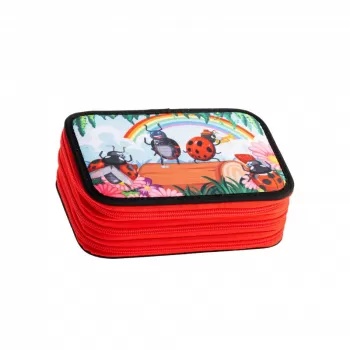 Penar 3 compartimente, echipat cu 46 de piese, Ladybug Daco PE3020E-2
