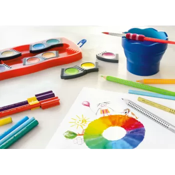 Acuarele 12 culori connector rosu 2022 Faber-Castell-3