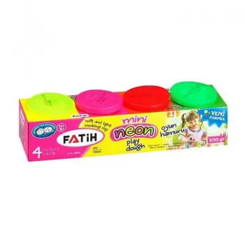 Plastilina usoara neon Modeling Dough 4x50g Fatih-1