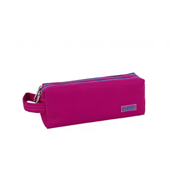 Penar fete liceu uni roz fucsia, 2 fermoare Ecada 786026RZ-1