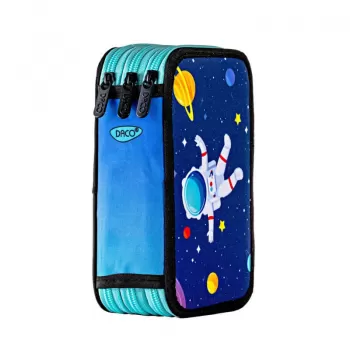 Penar 3 compartimente baieti, echipat 46 piese, astronaut Daco PE3045E-2