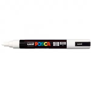 Posca marker UNI alb, varf mediu 1.8-2.5 mm PC-5M-1-IMG-nav