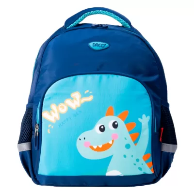 Ghiozdan gradinita, baieti, albastru, imprimeu dinozur, 33 cm Daco GH287-img