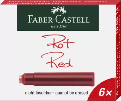 Cartuse cerneala mici rosii, 6 buc/cutie Faber-Castell-img