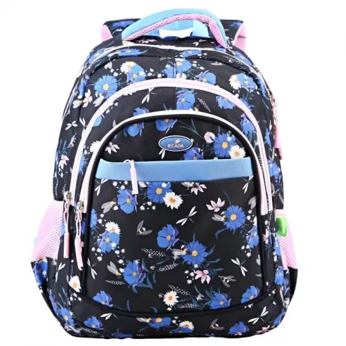 16-Ghiozdan-fete-clasele-5~8_-negru_-imprimeu-albastrele_-46-cm-Ecada-61432