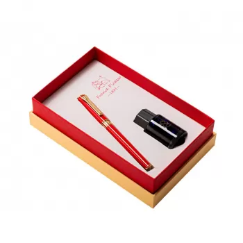 Stilou Picasso metalic rosu cu calimara 688S/R-1
