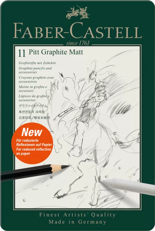 19-Set-11-buc-creion-grafit-mat-pitt-Faber~Castell