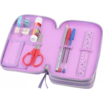 Penar 3 compartimente fete, echipat cu 44 piese, Unicorn 3D Faber-Castell-2