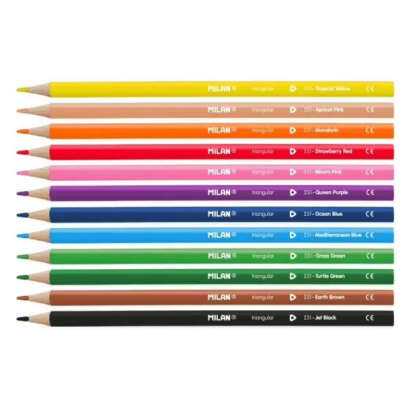 Creioane colorate, 12 culori, in cutie de plastic Milan-2-IMG-slider