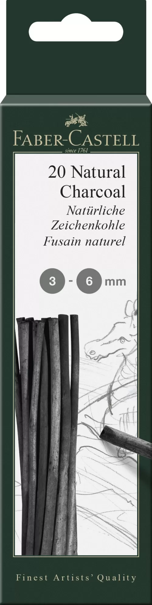 13-Cutie-20-buc-carbune-natural-pitt-monochrome-3~6mm-Faber~Castell