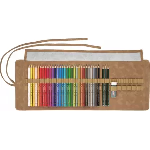 Rollup 30 creioane colorate polychromos + 3 cr castell 9000 fabe-3-IMG-nav