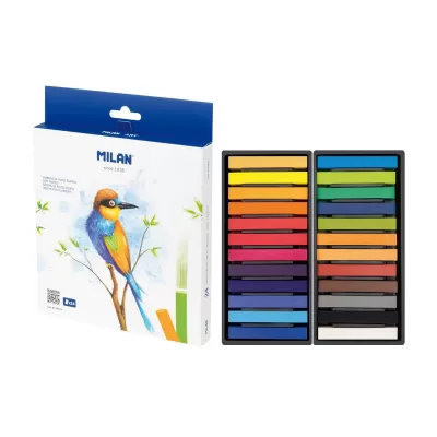 Soft pastel moale, 24 culori Milan Art-img