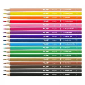 Creioane colorate 18 culori, corp triunghiular Milan-2-IMG-nav