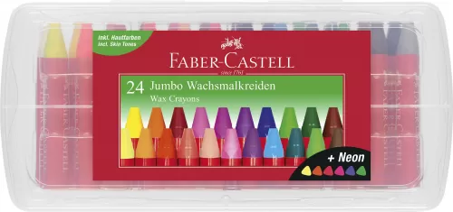 1-Creioane-cerate-24-culori-jumbo-cutie-plastic-Faber~Castell