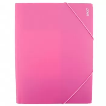 Mapa plastic cu elastic roz Daco MP250RZ-1