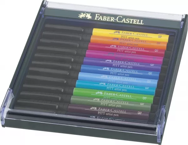 Cutie 12 culori pitt artist pen nuante basic Faber-Castell-1-IMG-slider