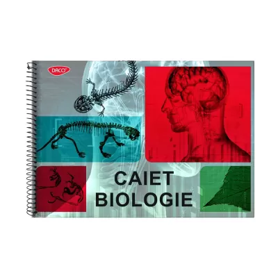 Caiet biologie A4 cu spira, 24 file Daco CT303-img