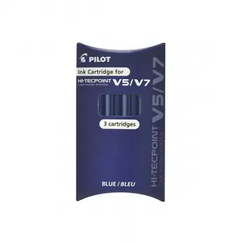 Rezerve cerneala albastre, set  3 buc, pentru roller Pilot V5/V7-1