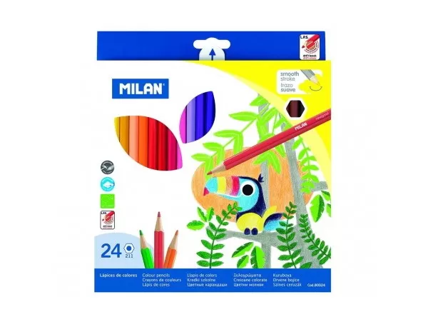 Creioane colorate hexagonale, 24 culori Milan-1-IMG-slider