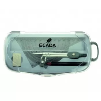 Trusa geometrie in cutie de plastic Ecada-1