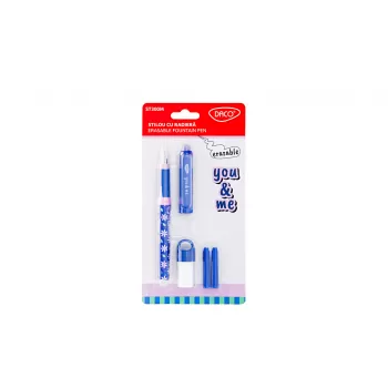 Stilou cu radiera You and Me Daco, mov, imprimeu floral ST300M-1