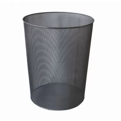 Cos gunoi negru, plasa metalica, pentru birou, Ecada-img