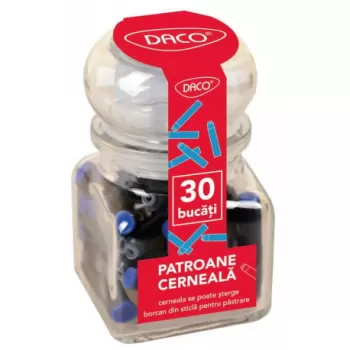Rezerve cerneala, set 30 bucati, ambalaj sticla Daco PA030-1