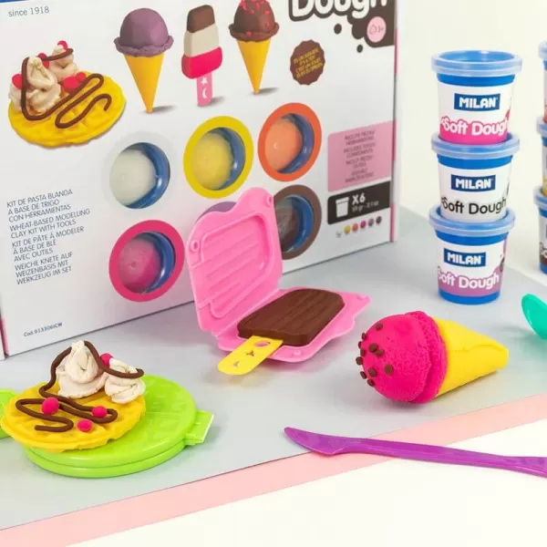 Plastilina 6 culori x 59 gr, plus forme Ice Creams and Waffles Milan-4-IMG-slider