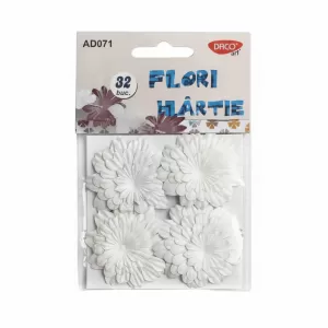 Flori de hartie albe - accesorii craft - Daco AD071W-2-IMG-nav