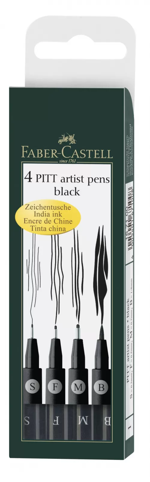 22-Pitt-artist-pen-set-4-buc-negru-Faber~Castell