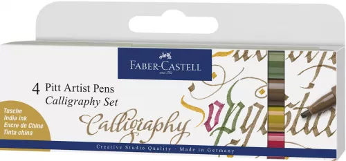 2-Pitt-artist-pen-caligrafic-set-4-buc-color-Faber~Castell