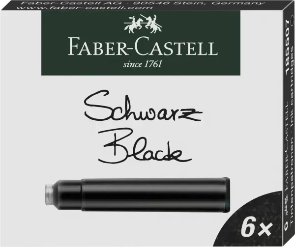 Cartuse cerneala mici negre 6 buc/cutie Faber-Castell-1-IMG-slider