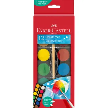 Acuarele pastile Faber-Castell, 12 culori 30 mm-1