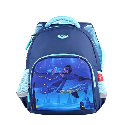 Ghiozdan gradinita baieti, imprimeu balena, 33 cm Daco GH243-img