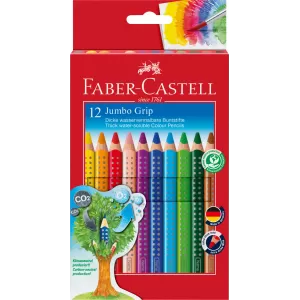 Creioane colorate 12 culori + ascutitoare jumbo grip faber-caste-1-IMG-nav