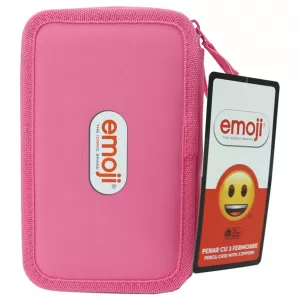 Penar fete cu 3 fermoare, neechipat, roz, Emoji Pigna-3-IMG-nav