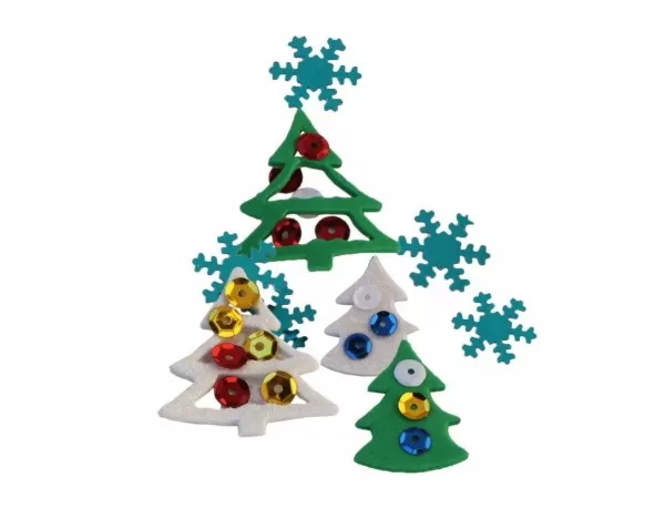 Accesorii craft spuma brazi - Brăduleţi sclipăreţi  DACO AD167-2-IMG-slider